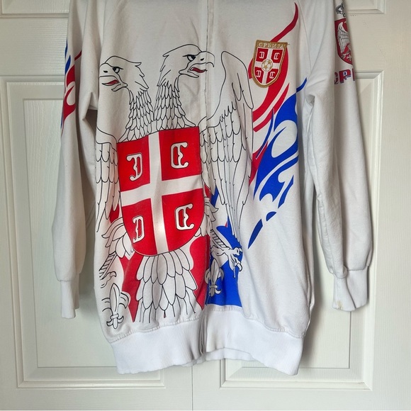 Mens Vintage Serbia Soccer Full Zip Sweatshirt Size XXL - Picture 5 of 11